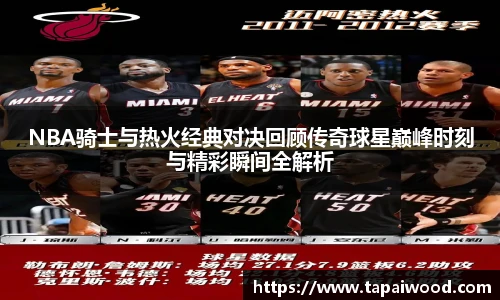 VSportNBA骑士与热火经典对决回顾传奇球星巅峰时刻与精彩瞬间全解析